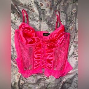 Hot pink corset top